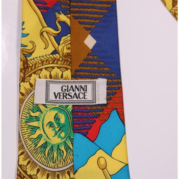 Gianni Versace Vintage 90's Silk Baroque Necktie Tie - Picture 4 of 7